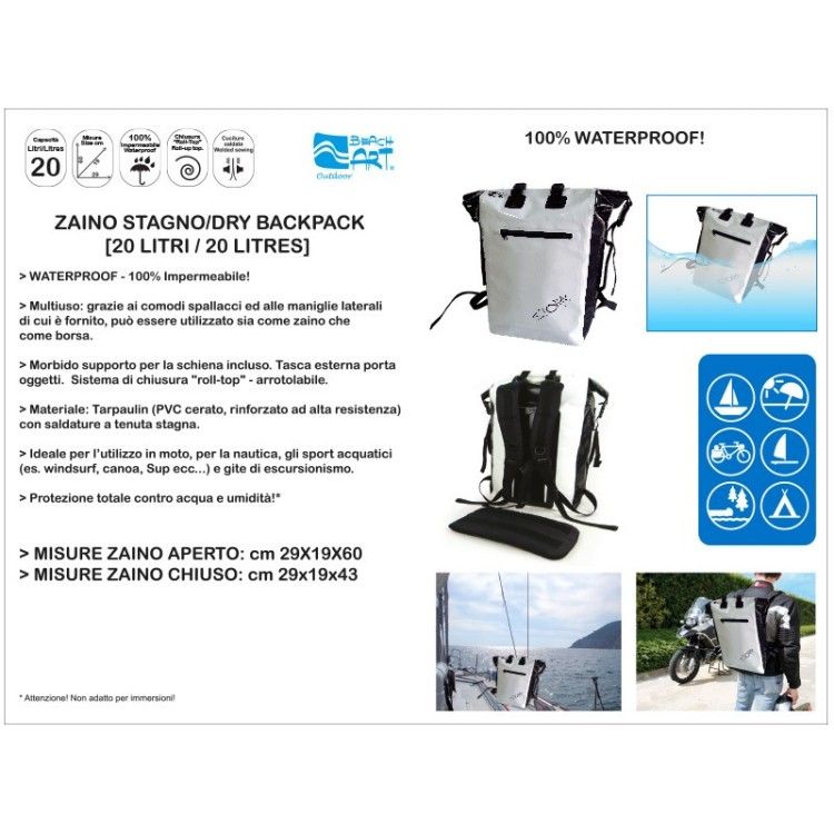 Storm - Zaino stagno waterproof 33l