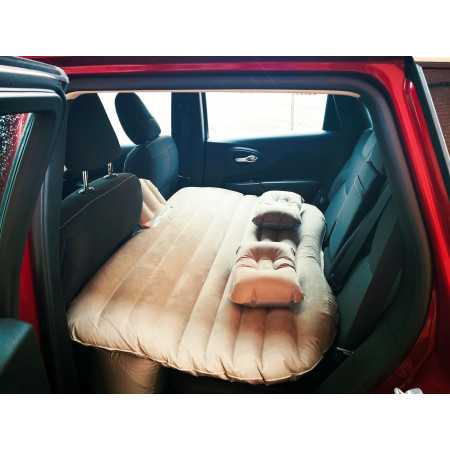 Materassino gonfiabile per auto con cuscini e gonfiatore 139x90x40 cm