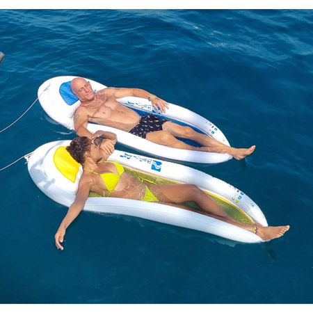 Amaca galleggiante gonfiabile con sacca 177x95x11 cm