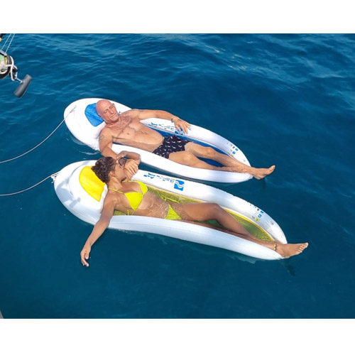 Amaca galleggiante gonfiabile con sacca 177x95x11 cm