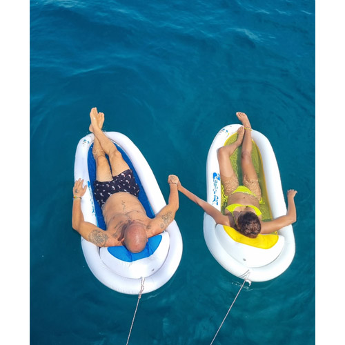 Amaca galleggiante gonfiabile con sacca 177x95x11 cm