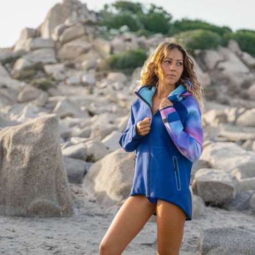 Glow - Giacca neoprene donna con cappuccio