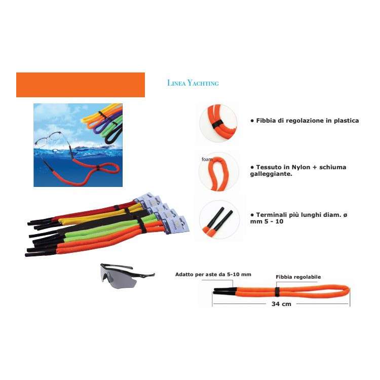 Laccio per occhiali galleggiante