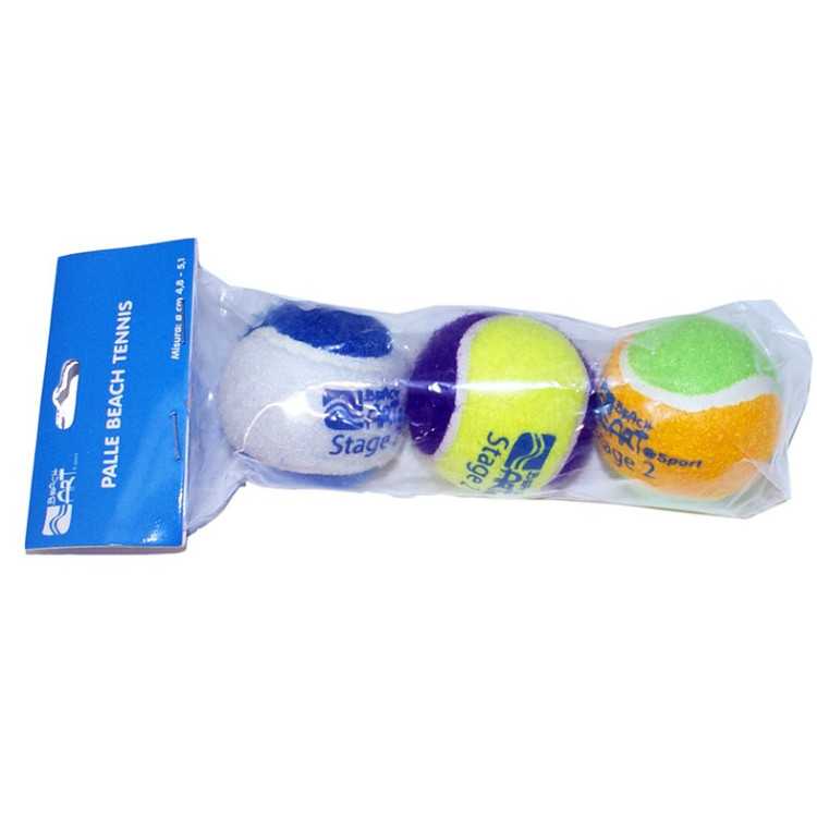 Set 3 palline beach tennis 4.8 cm ø